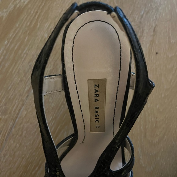 Zara basic heels black snakeskin - Picture 7 of 9